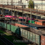 Железнодорожных вагонов в порту у моря - Украина, Одесса, 09,11,2019