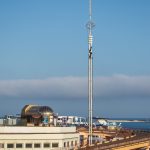 Радио вышка в порту города Одесса