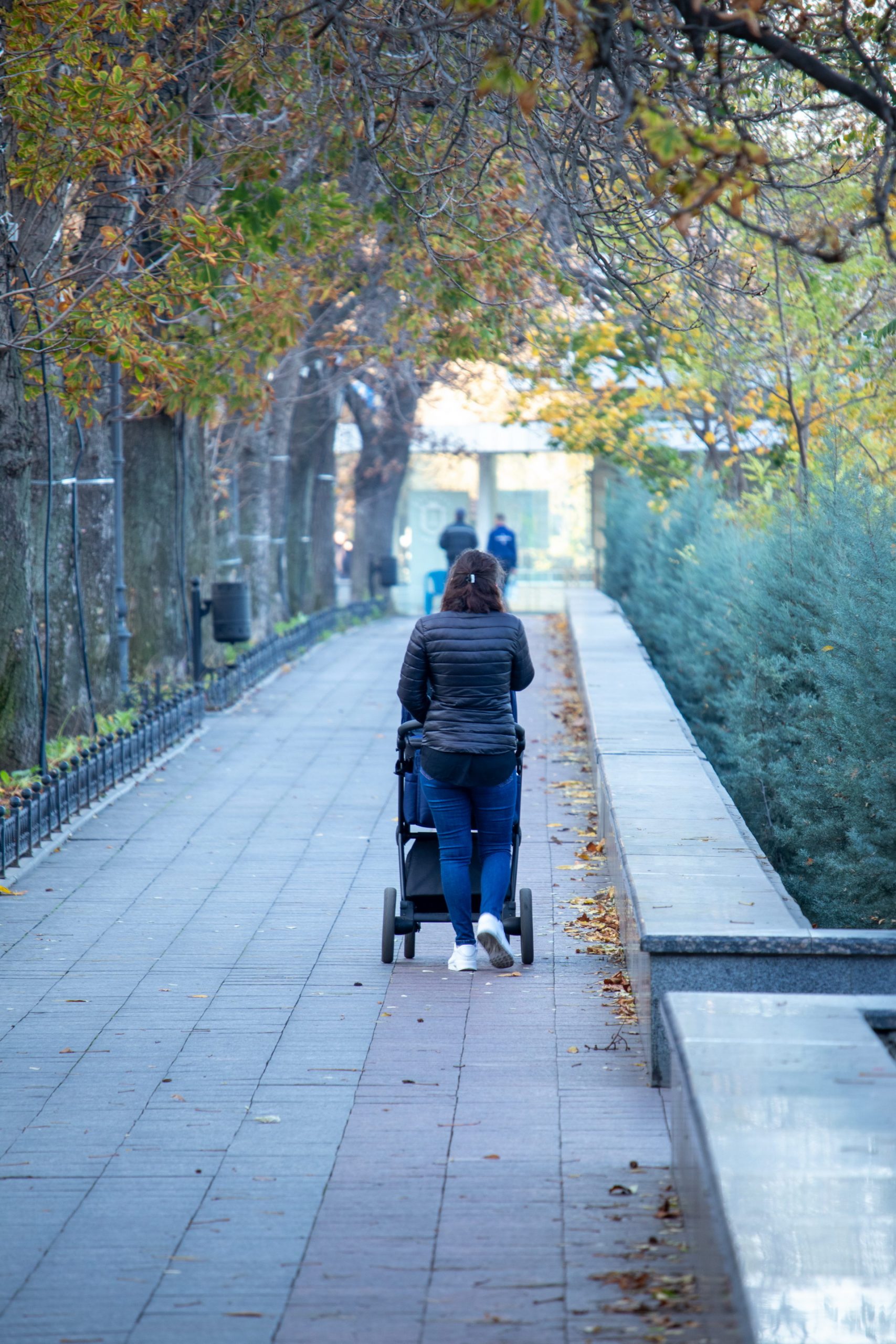 Женщина с коляской гуляет по приморскому бульвару в Одессе – bur4ik.ru – 21.01.2020 - фото 1