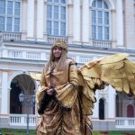 Girl in a golden angel costume - Ukraine, Odessa, 11,06,2020
