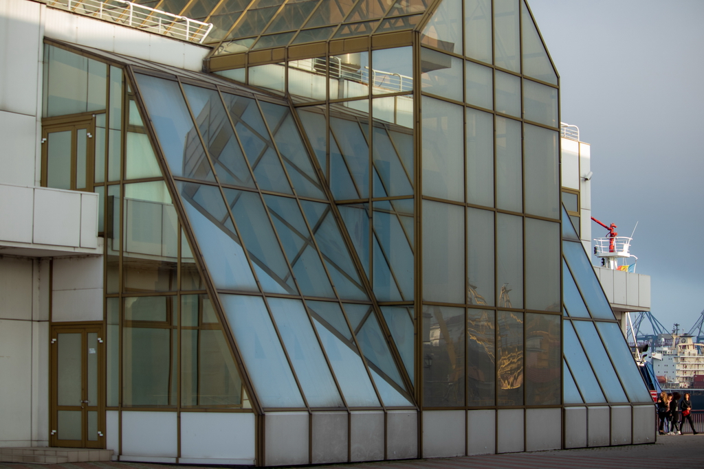 Glass facade of the building - Ukraine, Odessa, 11,06,2020
