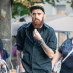 Bearded guy with tattoos on his hands - Ukraine, Odessa, 27.09,2020