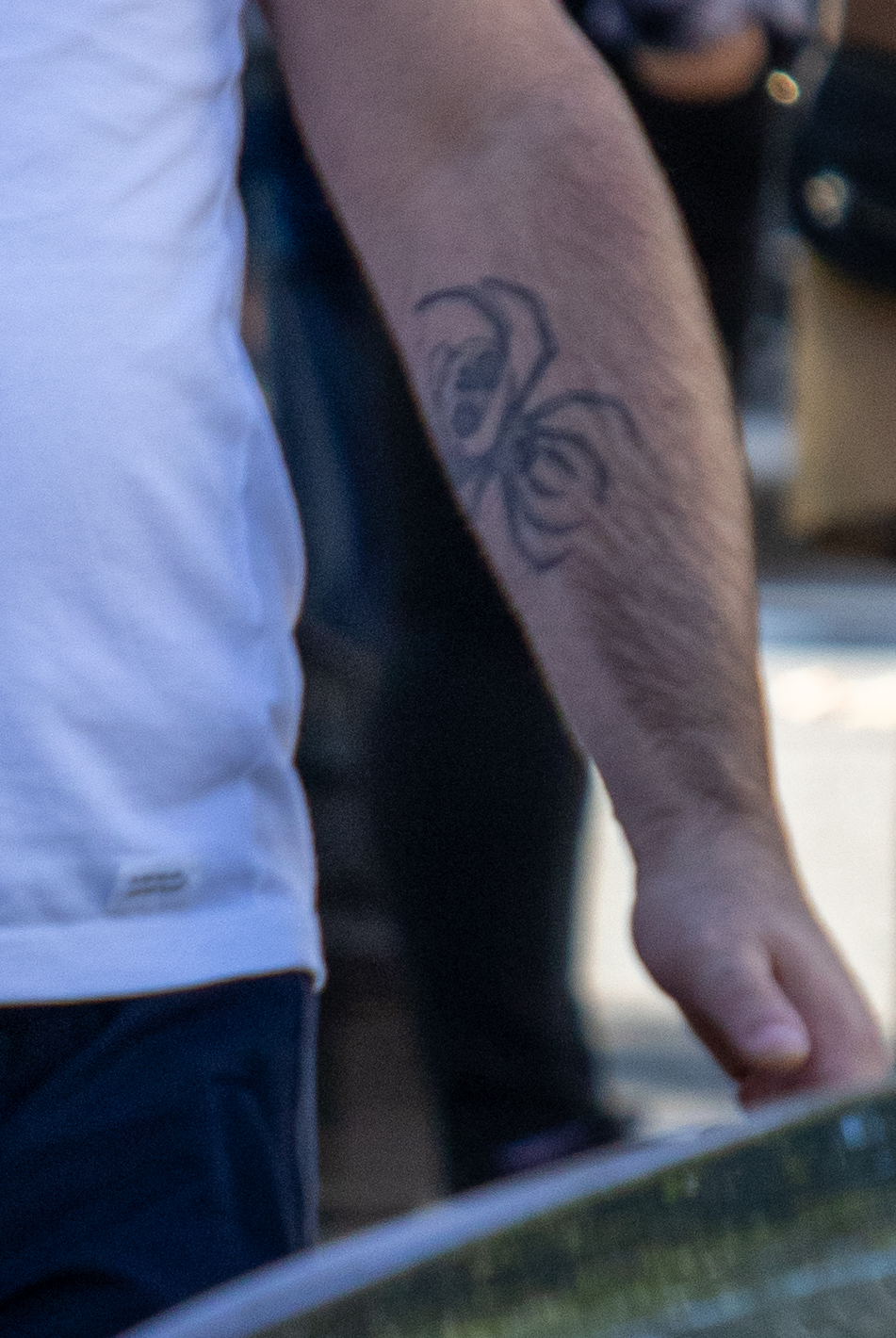 Tattoo spider on the right hand of a man - Ukraine, Odessa, 27.09,2020