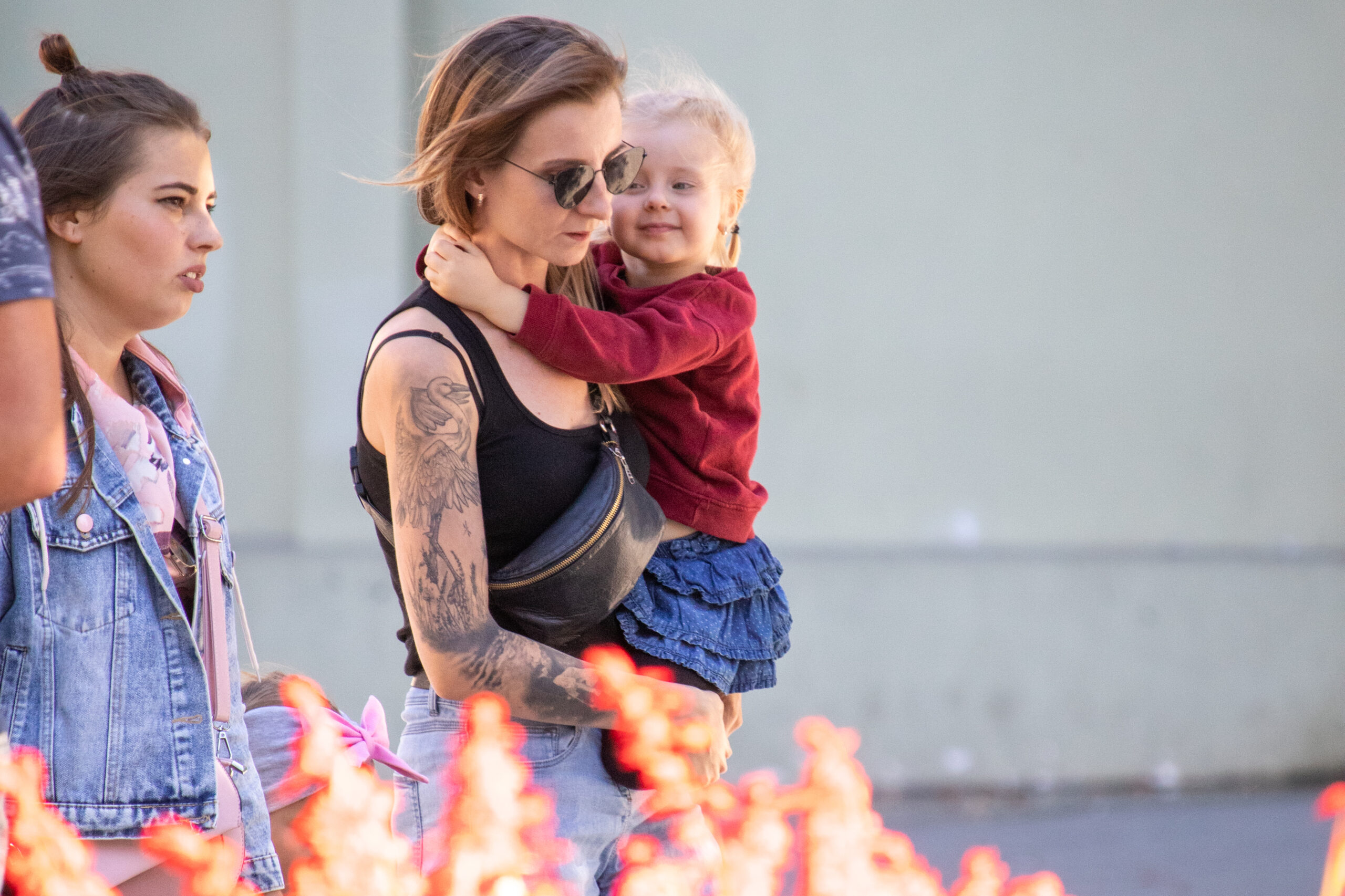 Tattooed mother with daughter - Ukraine, Odessa, 27.09,2020