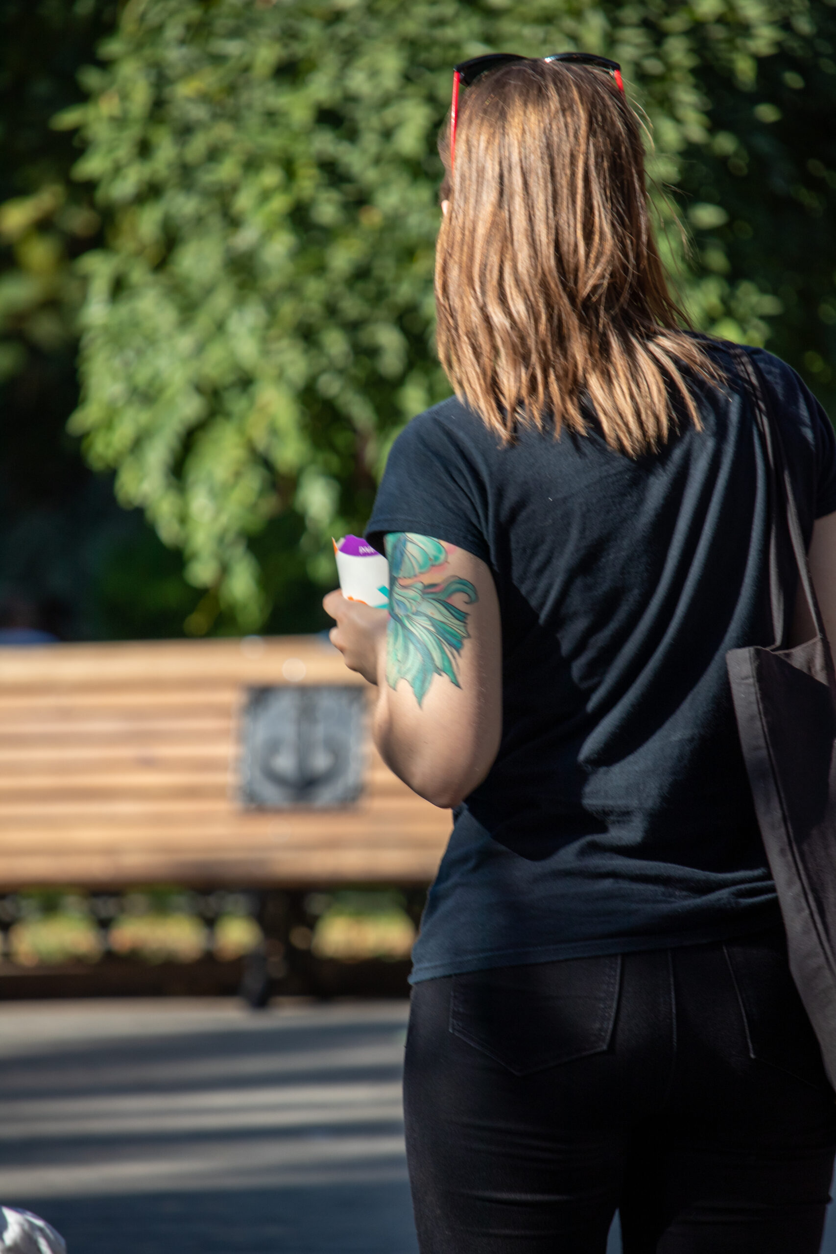 Color tattoo on the girl's left hand - Ukraine, Odessa, 27.09,2020