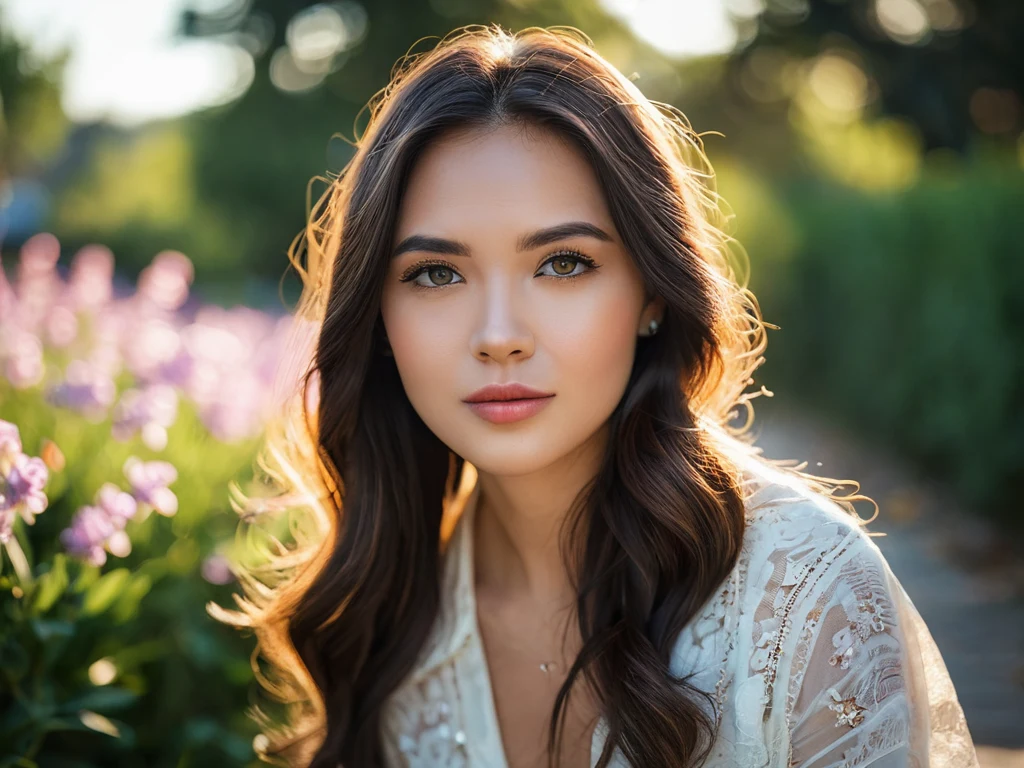 Нежный портрет девушки с размытым фоном, демонстрирующий эффект малой глубины резкости и красивого боке.