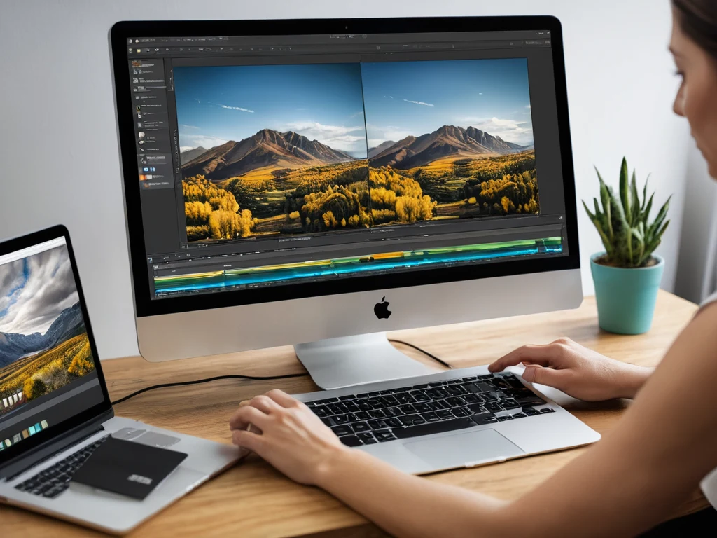 Фотография, демонстрирующая процесс обработки фотографий на компьютере, подчеркивает важность постобработки в современной фотографии.