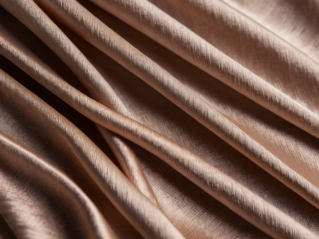 Фотография шелковой ткани с мягкими складками и переливами света. Идеально для иллюстрации съемки текстур ткани.