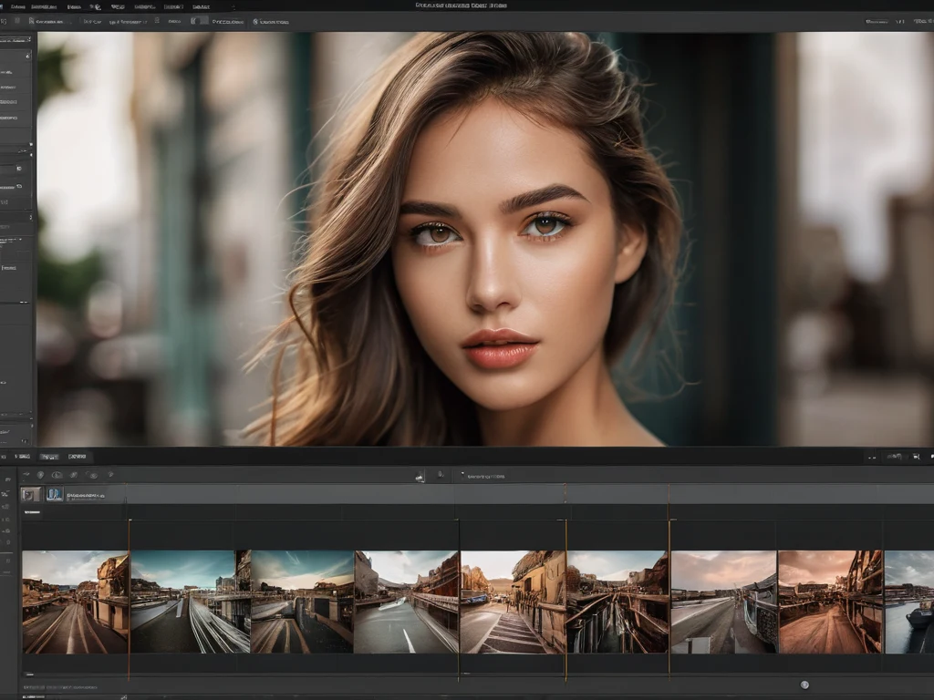 A stunning portrait being edited in photo editing software, demonstrating the power of presets and post-processing techniques.