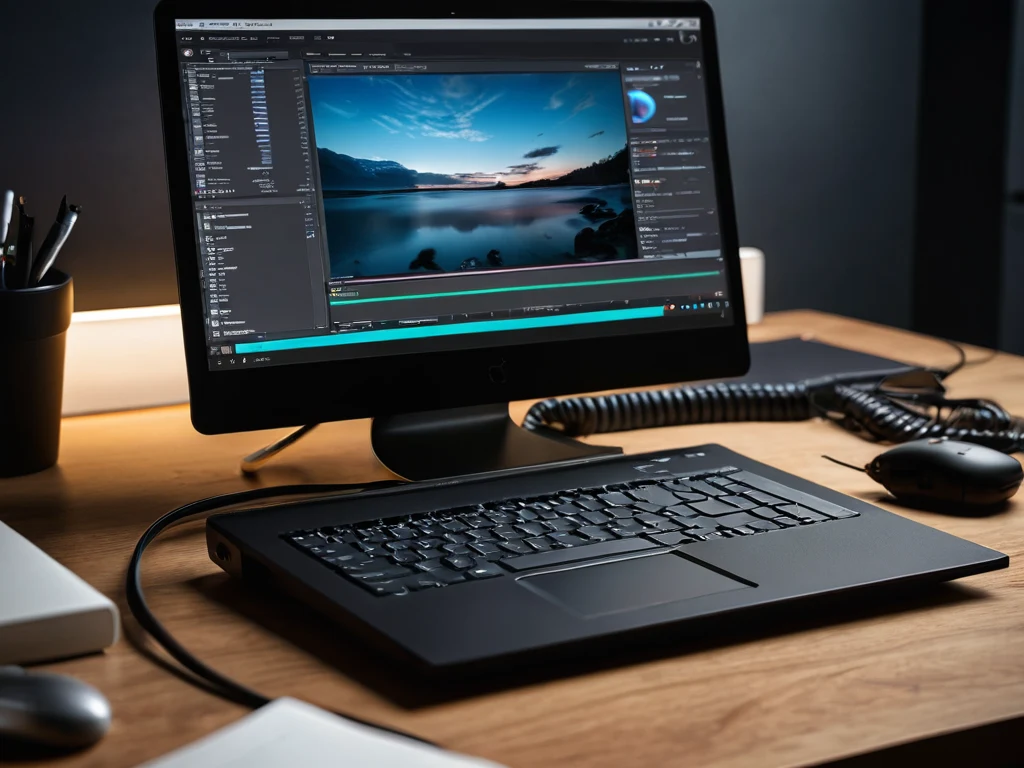 Фотограф работает над обработкой фотографий на ноутбуке, демонстрируя важность бэкапа и сохранения творческих работ.